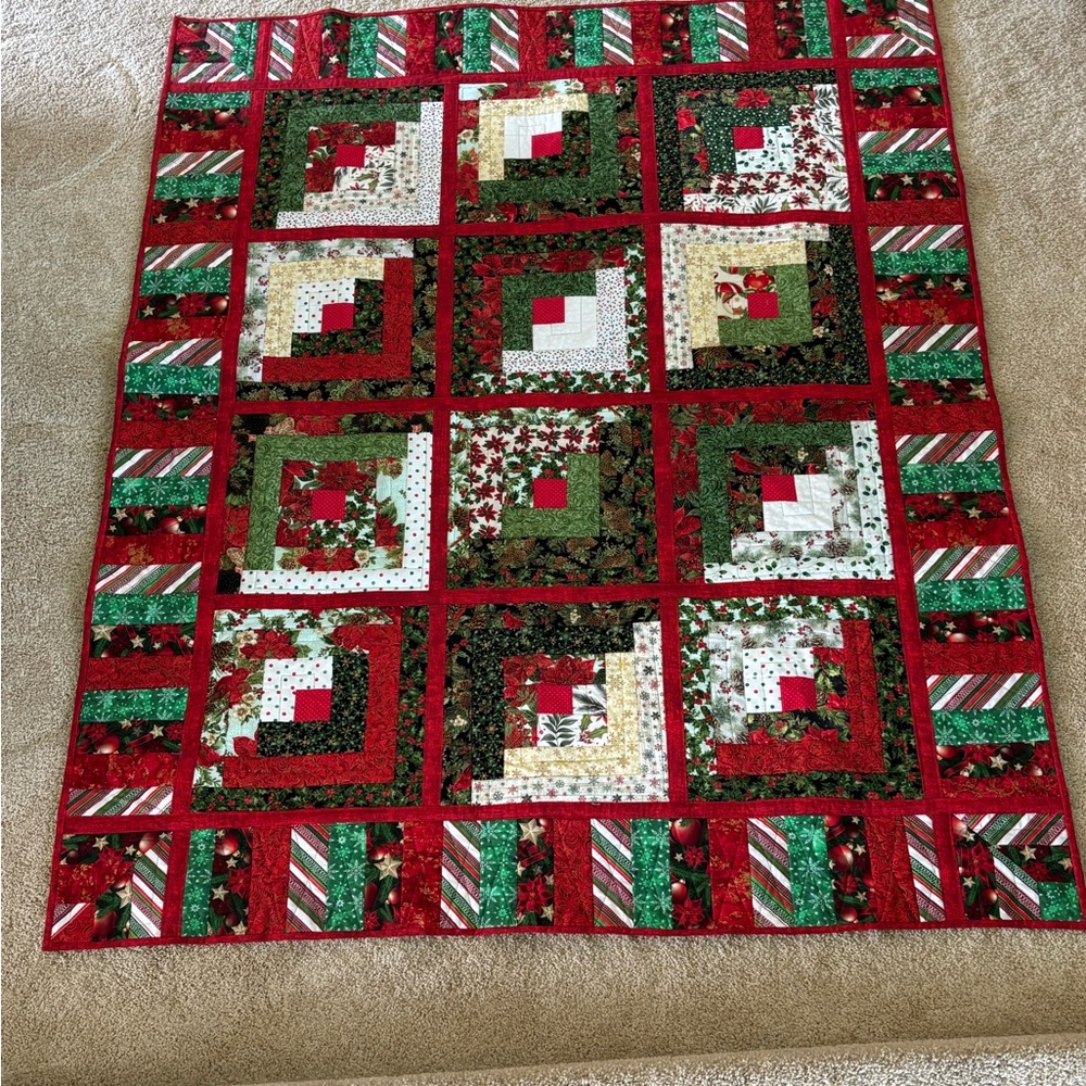 Hand made Christmas throw or wall hanging